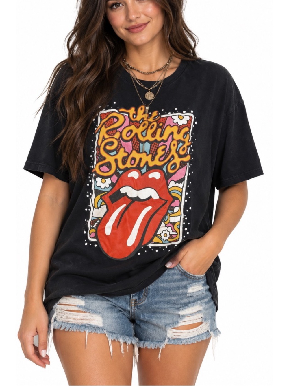 The Rolling Stones Black Band Tee size XL